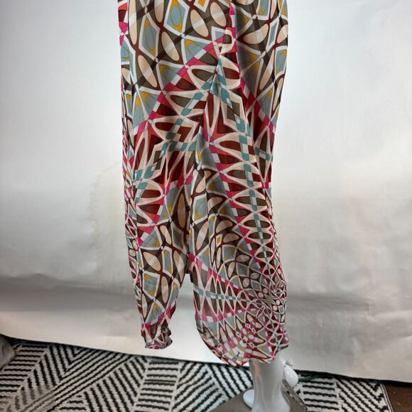 Chenault Womens Geometric Print High-Low Skirt S Polyester - Picture 3 of 16